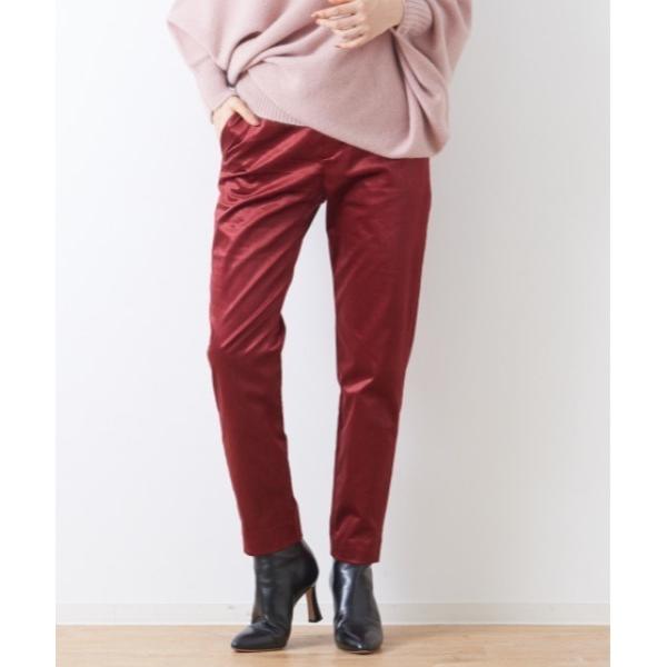 パンツ 別珍テーパードパンツ レディース