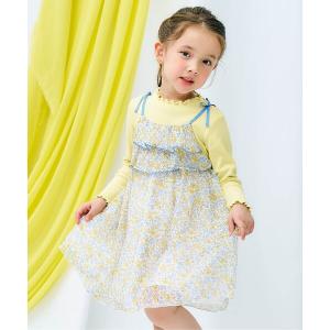 ワンピース フラワーシフォンワンピース＿アプレレクールマシェリ キッズ 子供服 女の子