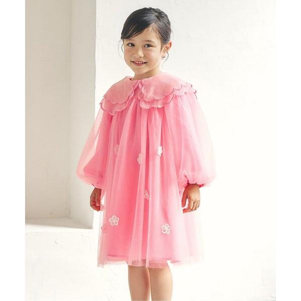 ワンピース スカラップ衿チュールワンピース＿アプレレクールマシェリ キッズ 子供服 女の子