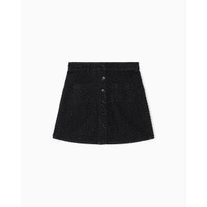 【新品】アルマーニエクスチェンジ　ストラスブラックデニムスカート ARMANI EXCHANGE デニムスカート 「A|X アルマーニ エクスチェンジ