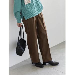 パンツ ヘリンボーンストレートパンツ レディース