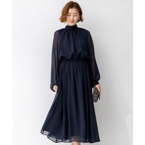 ドレス ドットクレープシフォン ドレス