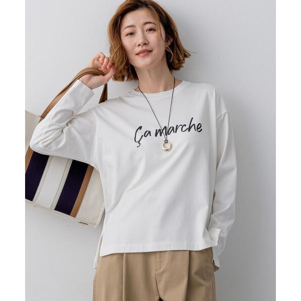 tシャツ Ca marche ロゴ ロングTシャツ レディース