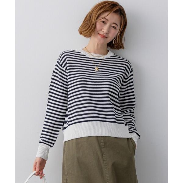 ニット セーター コットンギマ クルーネック ニット レディース
