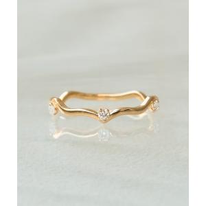 K18vermeil ダイヤ3石 リング レディースの買取情報