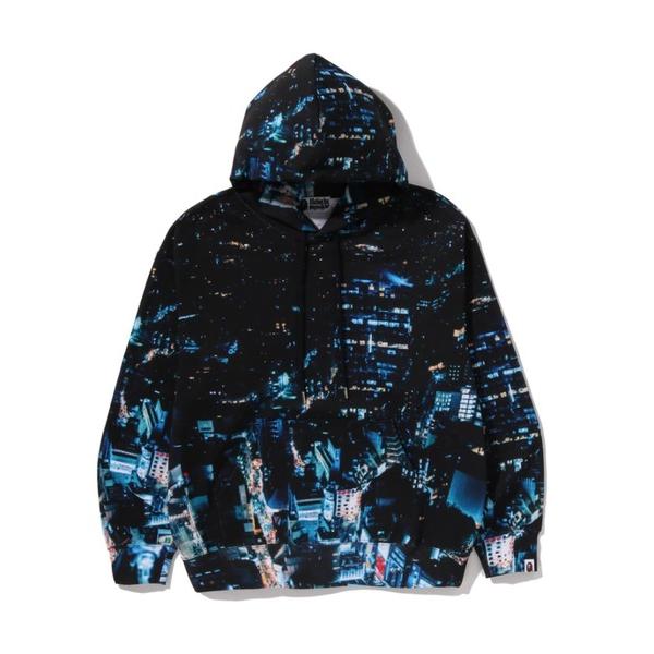 パーカー OVERALL PRINT CREASE RELAXED FIT PULLOVER HOO...