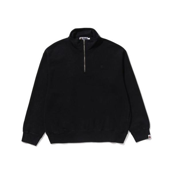 トレーナー スウェット GARMENT DYE ONE POINT HALF ZIP RELAXED...