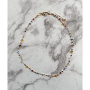 ネックレス YU-KA:クリアビーズネックレス clear  beads necklace レディース