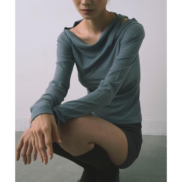 tシャツ 「kiehtova」ONE SHOULDER DRAPE TOPS/ワンショルダードレープ...