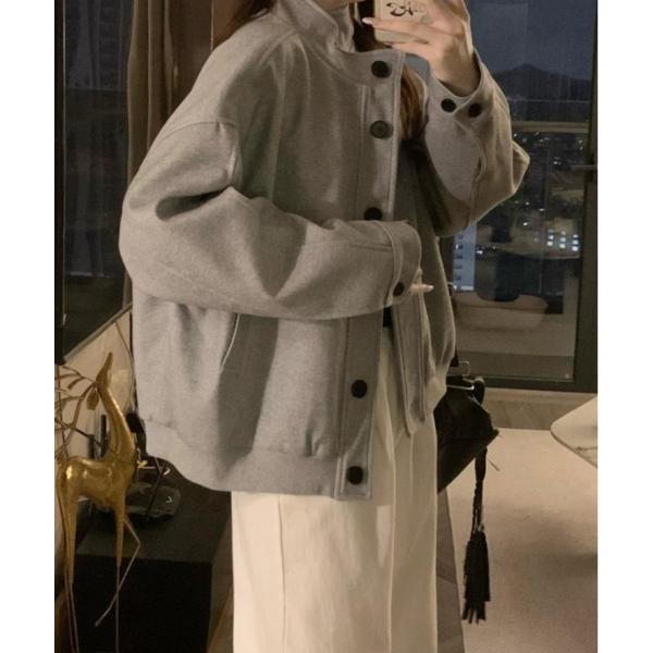 ブルゾン アウター simple oversize jacket レディース