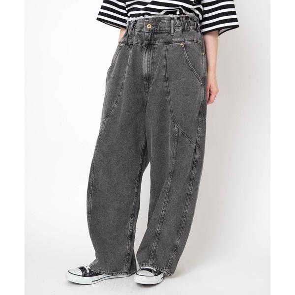 ジーンズ デニム デニムパンツ R4421 柔らかデニムのケミカルバギーパンツ レディース