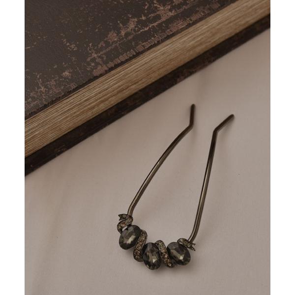 「resonance」エレガンス ブラックストーン U字コーム/かんざし「オケージョン」