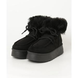 ブーツ Dedes 厚底折り返しフェイクファーレースアップブーツ(6415) レディース メンズ