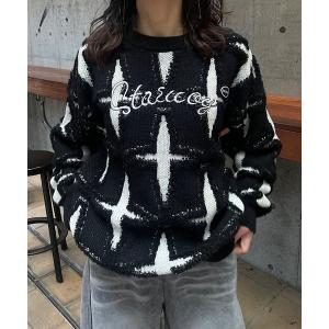 ニット セーター クロスジャガードニットプルオーバー レディース メンズ