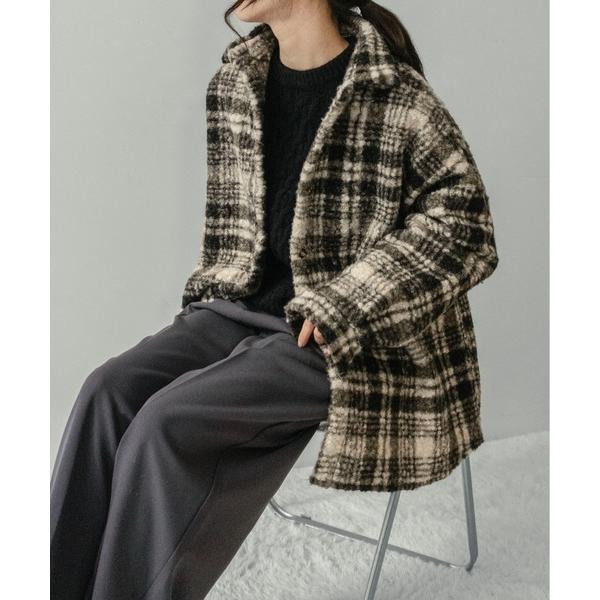 ブルゾン アウター 「on:nue」「着用動画あり！」 CPO チェック シャツジャケット レディー...