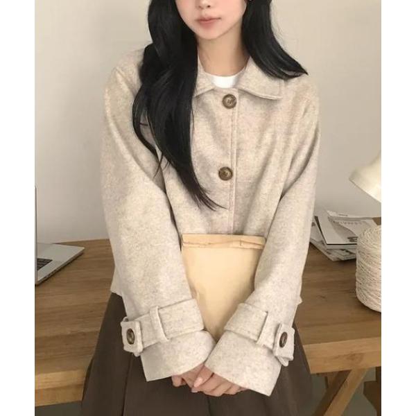 コート アウター ショートコート「韓国ファッション」 レディース