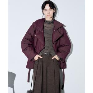 ダウンコート ダウンジャケット 「tageechita」ラペルダウンショートコート レディース