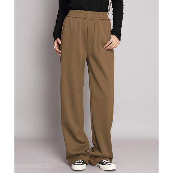 パンツ 極暖裏ボアストレートワイドパンツ レディース