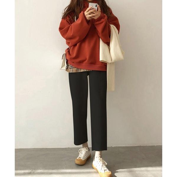 パンツ 裏起毛 テーパードパンツ レディース