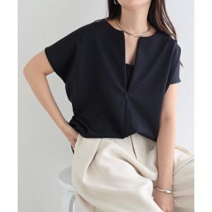tシャツ 半袖 きれいめポンチ2wayトップス レディース