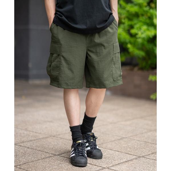 ハーフパンツ カーゴパンツ 短パン 「SIDEWAYSTANCE」ポリワッシャーワイドカーゴショーツ...