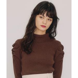 ニット セーター ラメタートルニットプルオーバー レディース