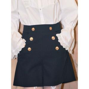 パンツ セーラーボタンショートパンツ レディース