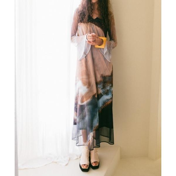 ドレス Nature Print Layered Dress/ネイチャープリントレイヤードドレス
