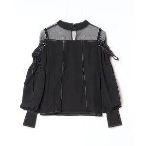 「LEANN MOMENT」 フリル長袖ブラウス FREE ブラック レディース