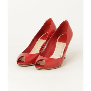 「Christian Dior」 パンプス 36 レッド レディース