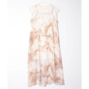 「ADIRA」 キャミソールワンピース MEDIUM ベージュ レディース