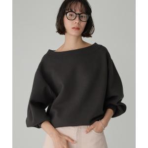 ニット セーター スウェットライクニットプルオーバー レディース