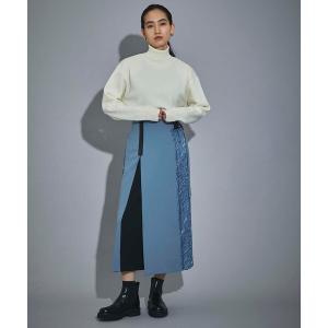 「A + TOKYO」 プリーツスカート 1 ブルー レディース