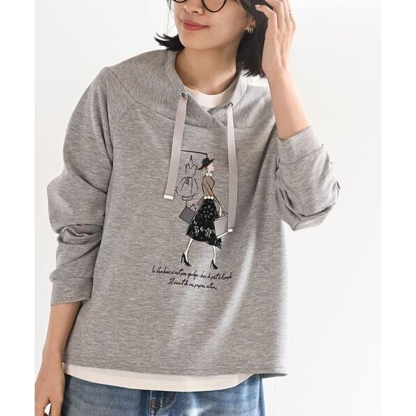 トレーナー スウェット レーススカートＧｉｒｌフードレスパーカー レディース