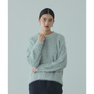 ニット セーター カーブヘムシャギーニットプルオーバー「手洗い可能」 レディース