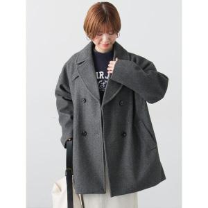 コート アウター ウールライクミドルPコート レディース