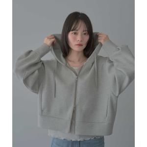 パーカー エアもちフーディブルゾン レディース