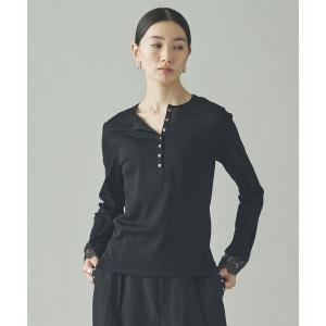 tシャツ Curensology(カレンソロジー)/ヘンリーレースロングスリーブTシャツ レディース