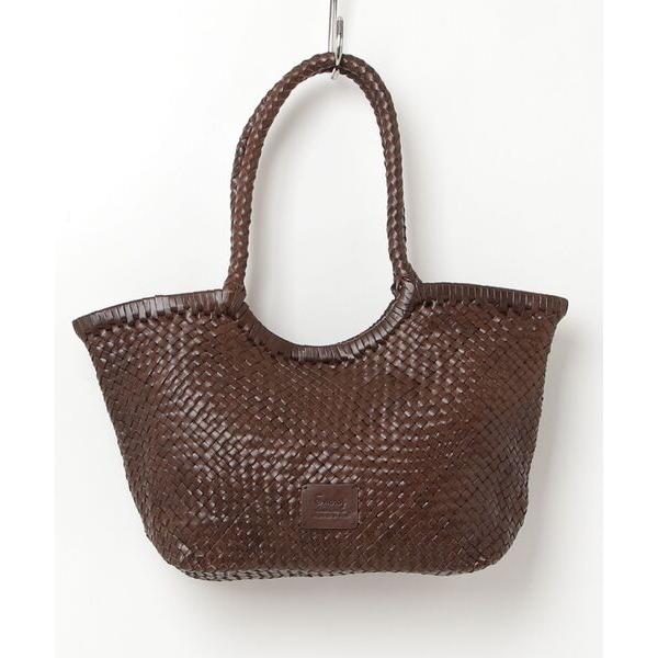 トートバッグ 「Swaraj/スワラージ」ゴートメッシュトートバッグ（手編み）ブラウンMIX メンズ...