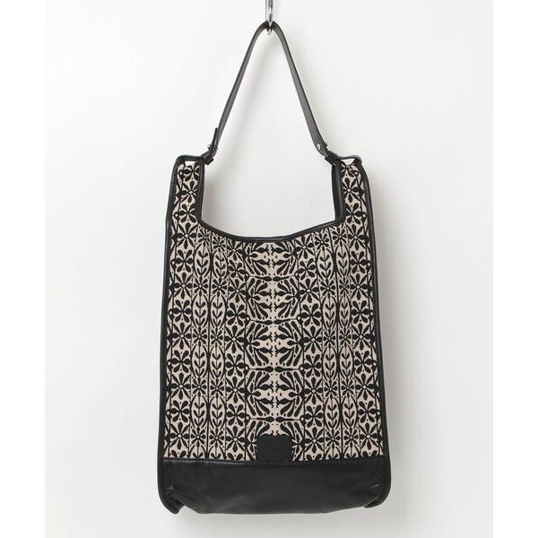 トートバッグ 「Swaraj/スワラージ」レザー＆ジャガードバッグ メンズ