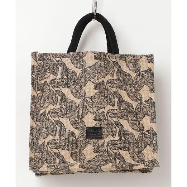 トートバッグ 「Swaraj/スワラージ」ジュートBOX型バッグ（Ｍ）ポーチ付き メンズ