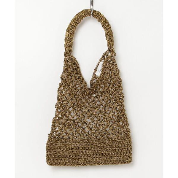 トートバッグ 「Swaraj/スワラージ」手編みメタリックマクラメトート メンズ