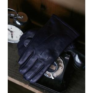 手袋 KATHARINE HAMNETT LONDON/キャサリンハムネットロンドン 本革レザーグローブ（タッチパネル対応）KHM-1015 メンズ