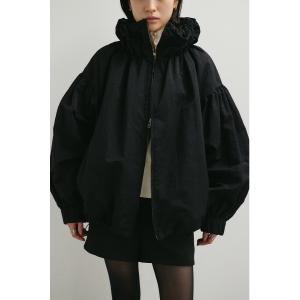 ブルゾン アウター ギャザーネックブルゾン レディース