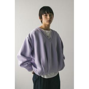 Vネックダンボールトップ レディース