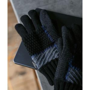 LACOSTE（ラコステ） 手袋 ケーブルニットグローブ タッチパネル対応