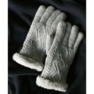 手袋 KATHARINE HAMNETT LONDON/キャサリンハムネットロンドン アラン柄手袋 KHW-240945 レディース