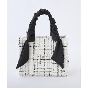 トートバッグ 「WEB限定」ギャザーハンドルスクエアトートバッグ レディース