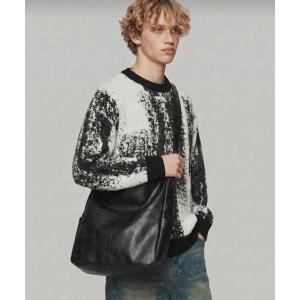 ショルダーバッグ 「IZU」 フェイクレザービッグショルダーバッグ メンズ レディース