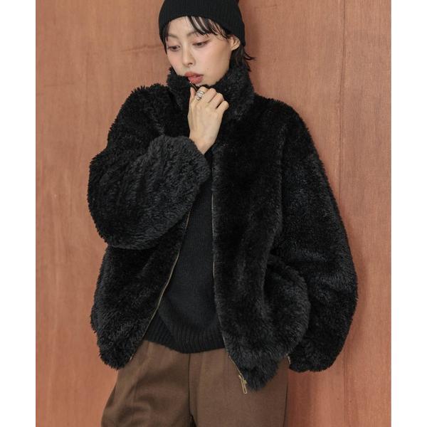 ブルゾン アウター エコファーブルゾン レディース